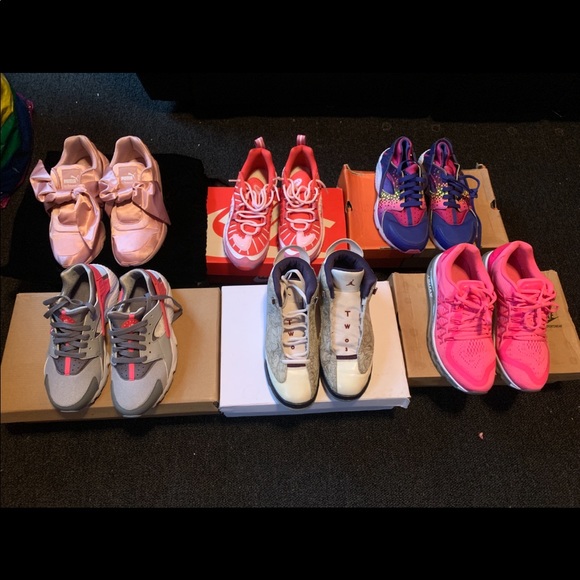Six pair of women’s sneakers